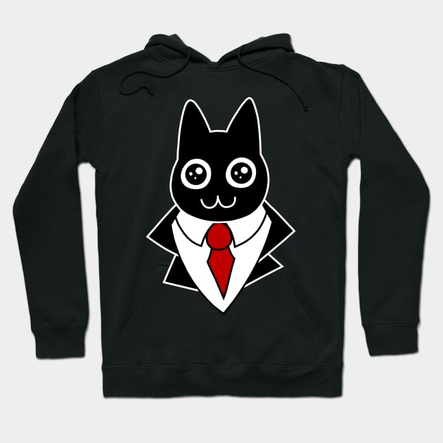 Cat in Suit Hoodie by pako-valor
